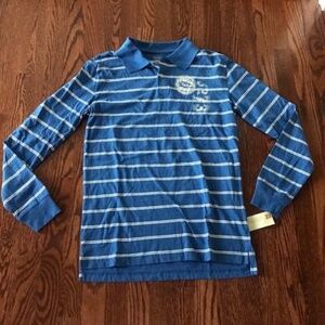 TEENS JUNIORS BOYS KIDS CHEROKEE BLUE POLO L/S SHIRT Sz XL (16/18) X-LARGE NWT